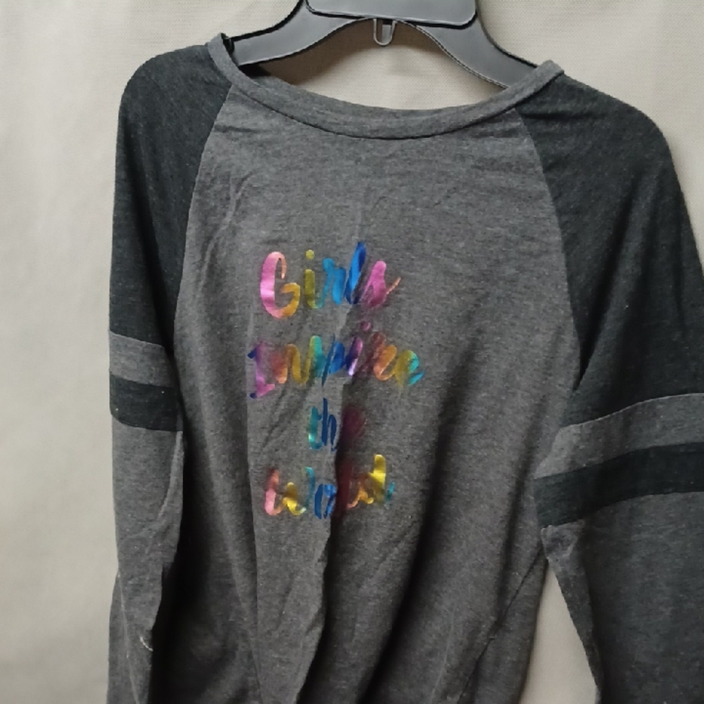 Girls' Gray Long Sleeve Shirt